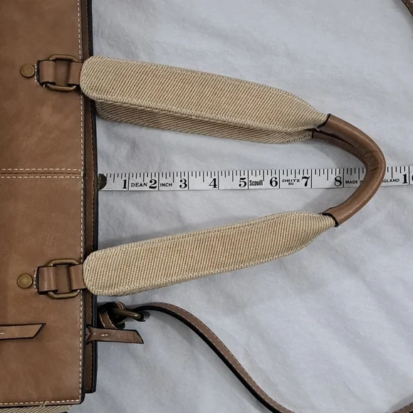 Simply Noelle Camel Brown Vegan Leather and Canvas - Picture 14 of 16